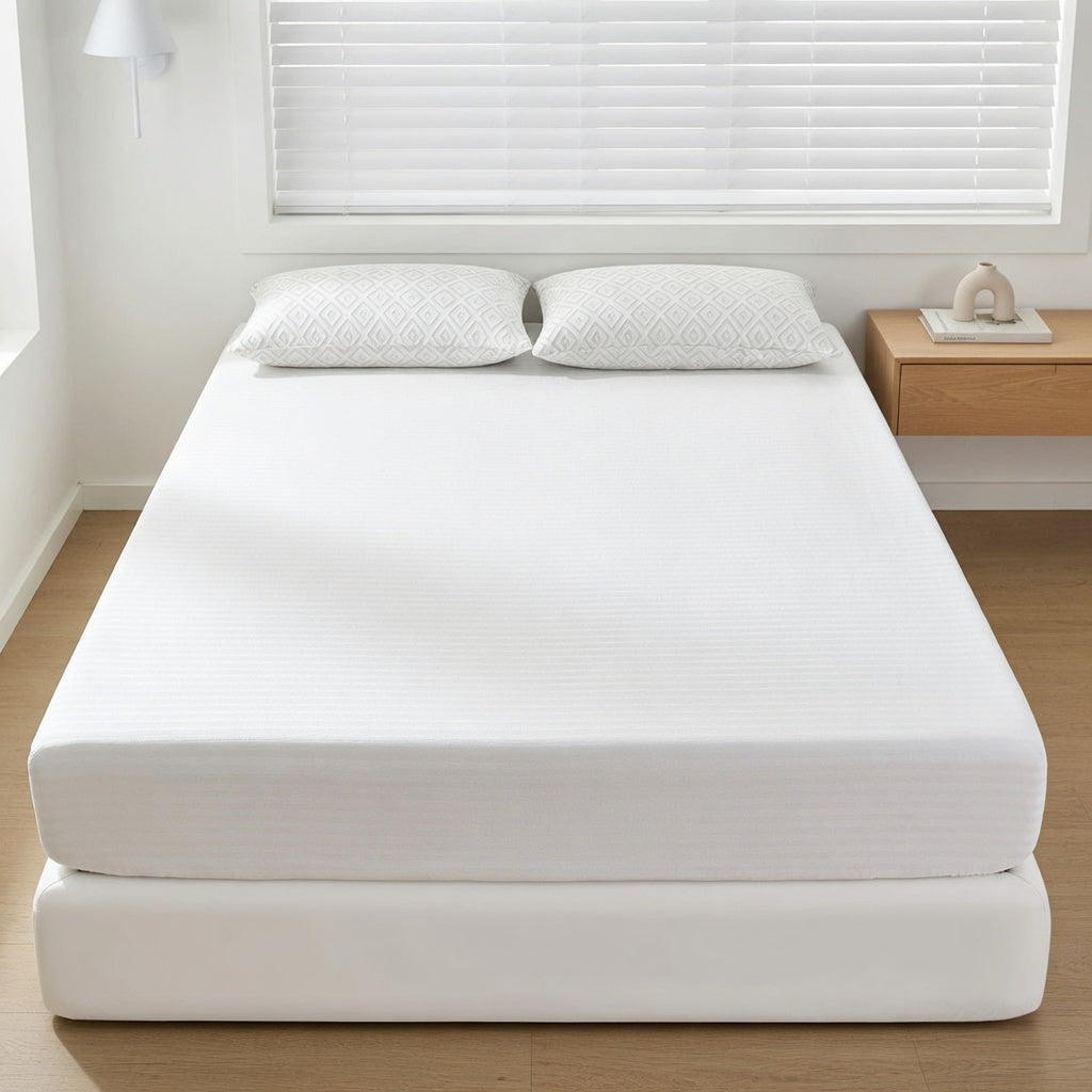 Drap Housse Blanc Polyester - Douceur et Confort Absolu