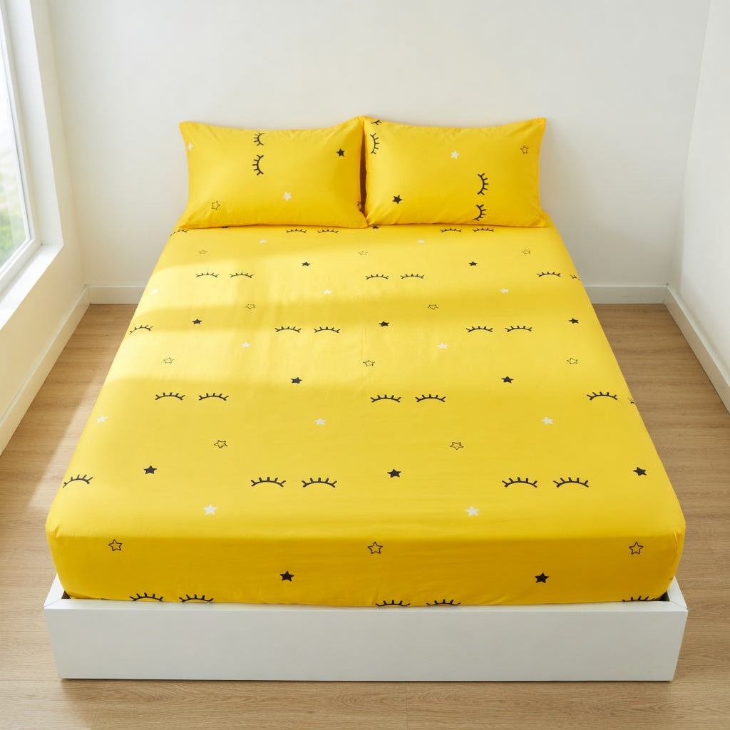 Drap Housse Jaune Confort Premium