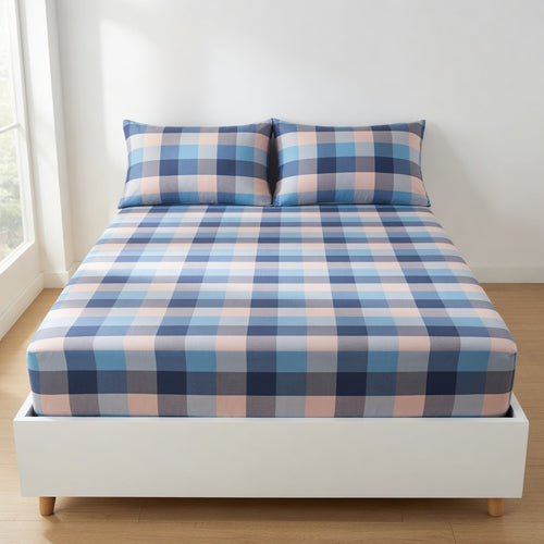 Drap Housse Coton - Rayé Douceur et Confort Absolu