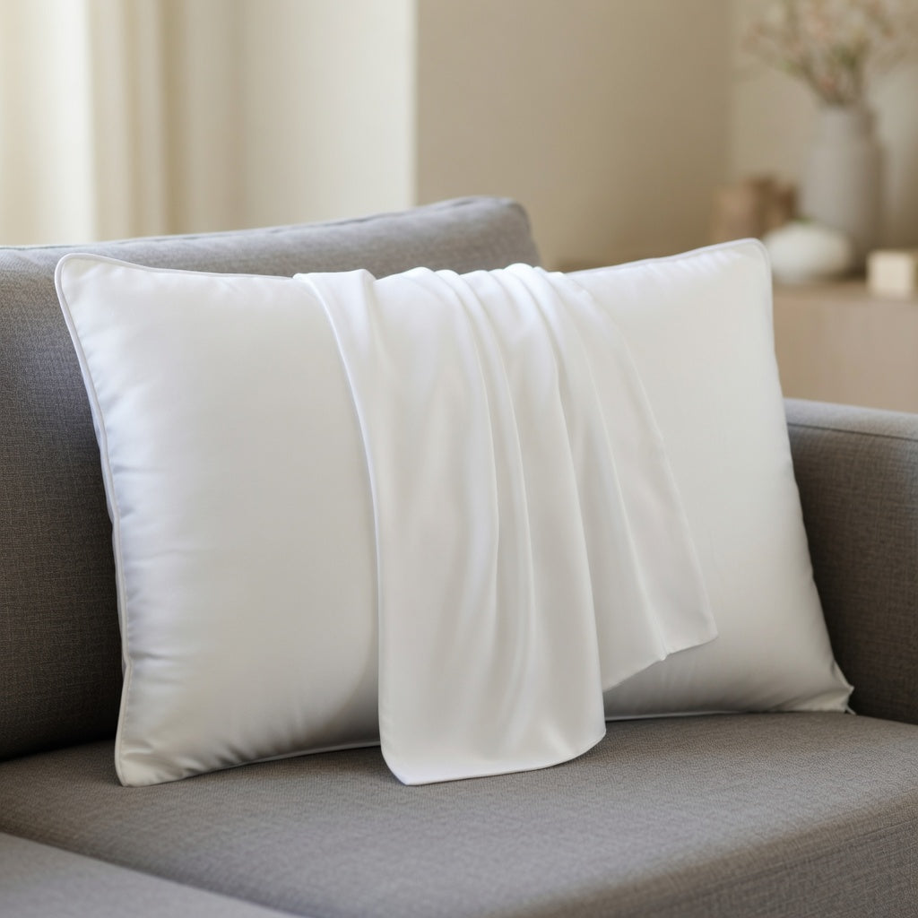 Housse de Coussin en Soie Mulberry Naturelle - Douceur et Bien-Être