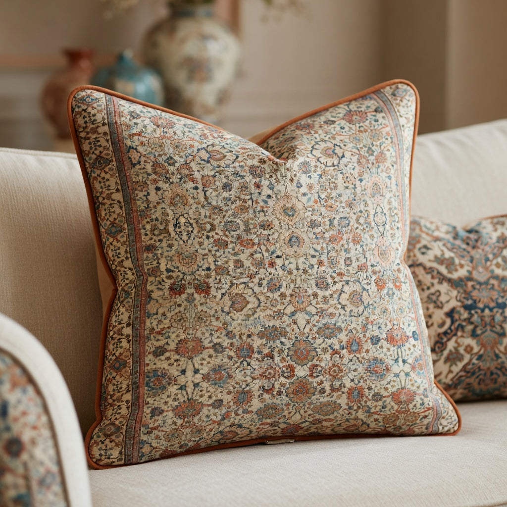 Housse de Coussin Bohème en Plush Doux et Durable