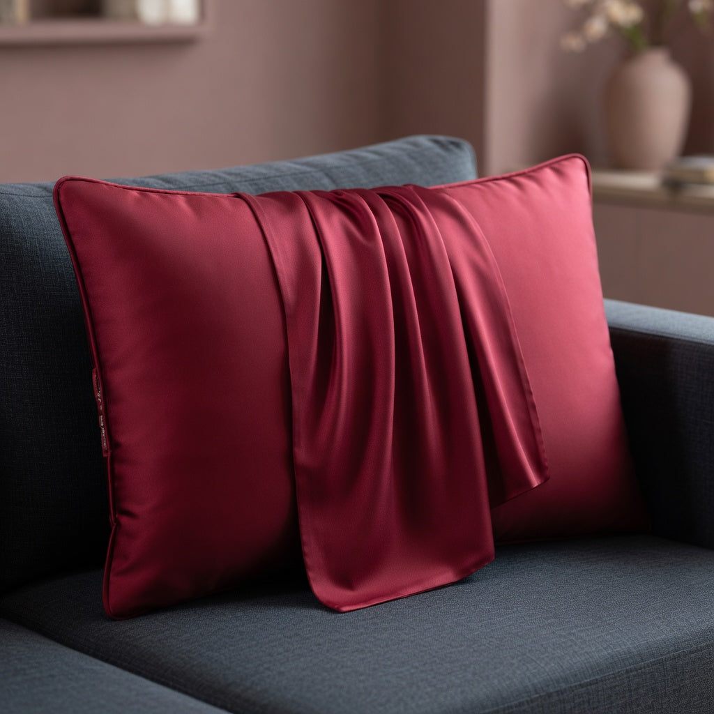 Housse de Coussin Soie Mulberry 100% Naturelle - Douceur Luxueuse