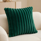 Housse de Coussin Polyester Tricoté Verte