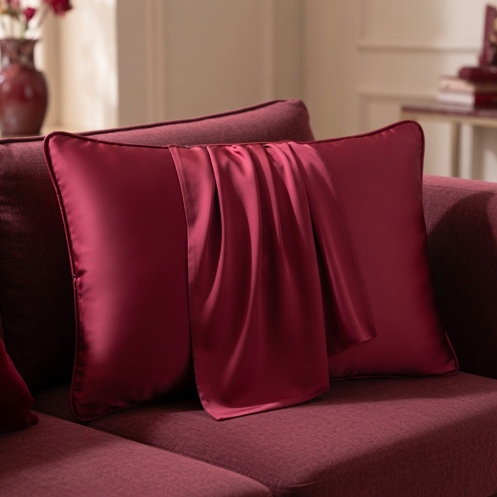 Housse de Coussin Soie Mulberry 100% Naturelle - Douceur Luxueuse