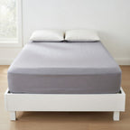 Drap Housse Gris Uni Coton Polyester Confort Premium