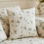 Housse de Coussin Coton Fleuri Confort et Élégance Naturelle