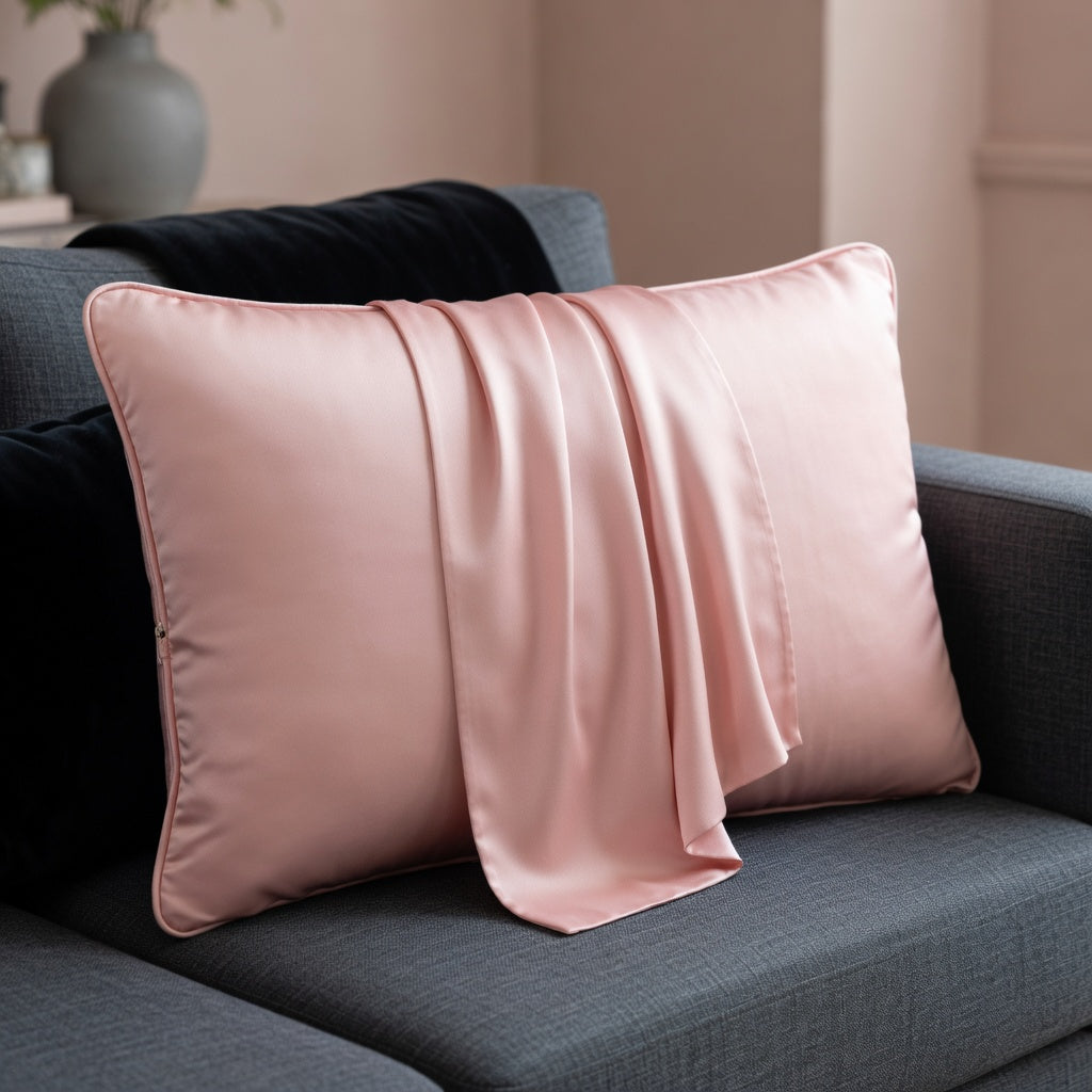 Housse de coussin en soie de mûrier 100% naturelle pour sommeil raffiné