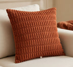 Housse de Coussin Corduroy Terracotta Douce et Chic