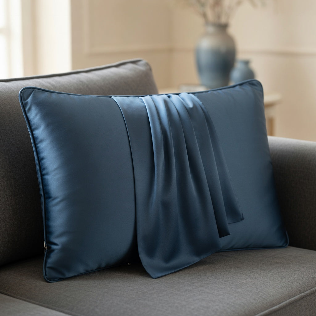 Housse de Coussin en Soie Mulberry Naturelle Premium