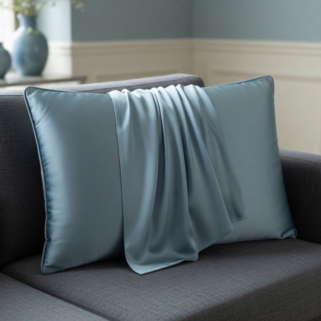 Housse de Coussin Soie Mûrier 100% Naturelle