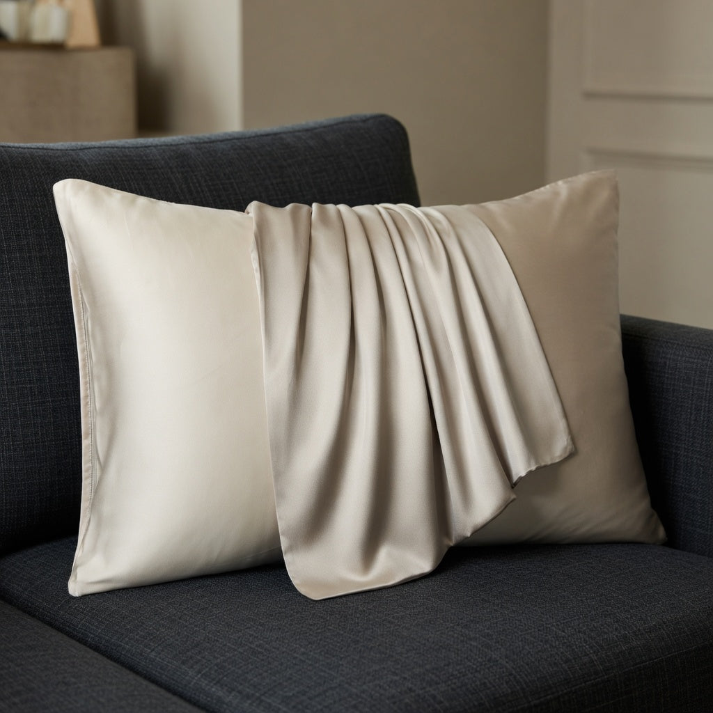 Housse de Coussin Soie Mulberry 100% Naturelle Douceur Absolue