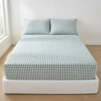 Drap Housse Coton - Imprimé Rayé Confort Élégant