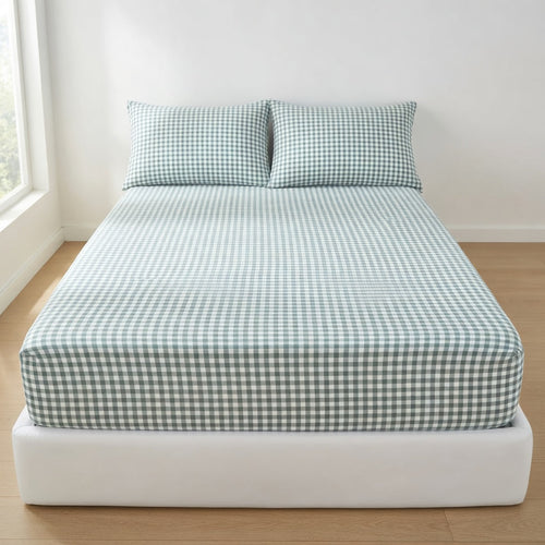 Drap Housse Coton - Imprimé Rayé Confort Élégant