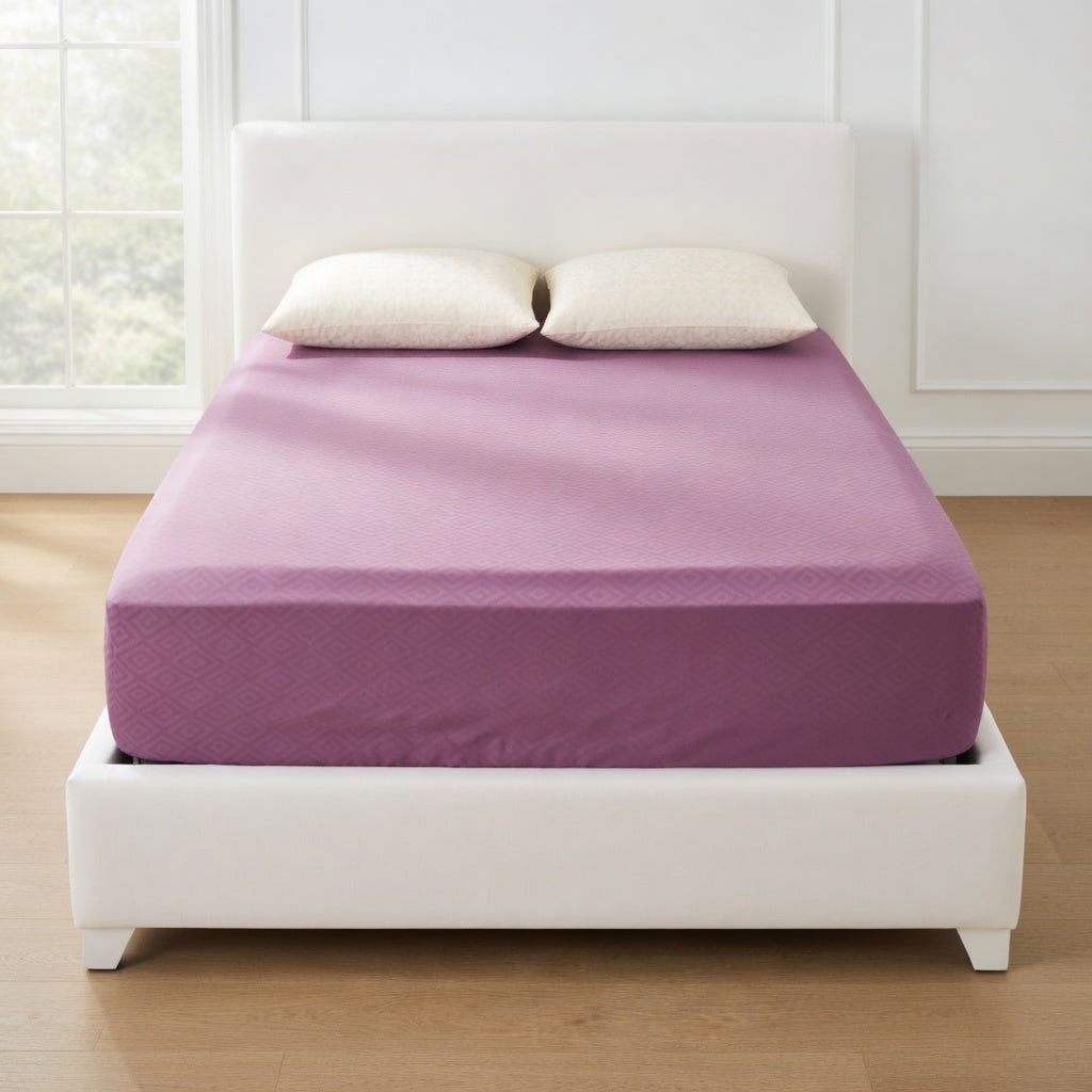 Drap Housse Rose Uni Coton Polyester Confort Luxe