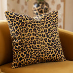 Housse de Coussin Léopard Polyester pour un Intérieur Raffiné