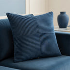 Housse de Coussin Corduroy Rayée Teal