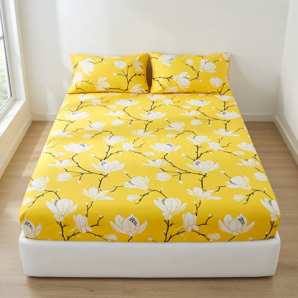 Drap Housse Polyester Doux et Résistant pour Lit
