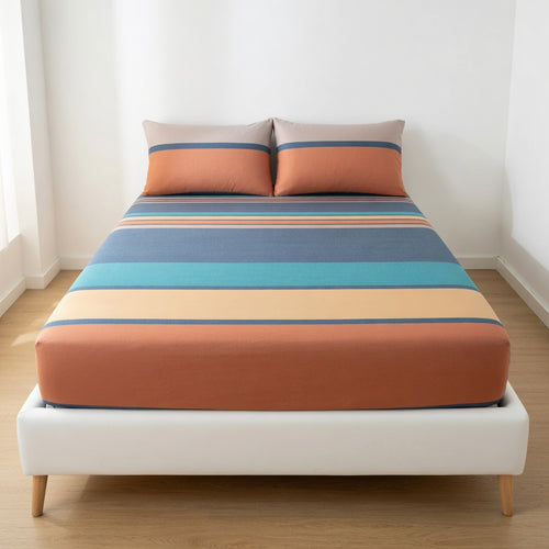 Drap Housse Coton Rayé - Confort et Élégance Absolu
