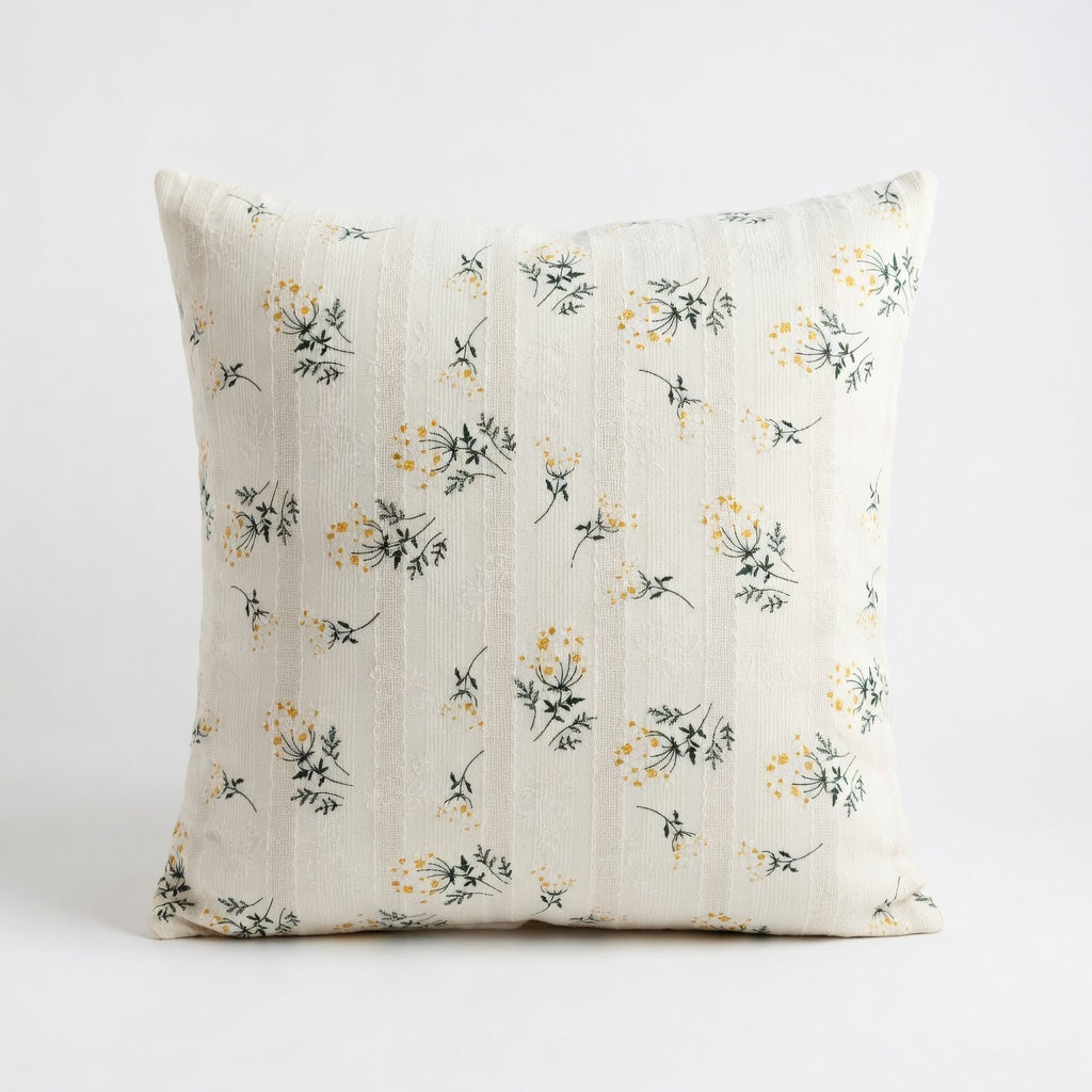 Housse de Coussin Coton Fleuri Confort et Élégance Naturelle