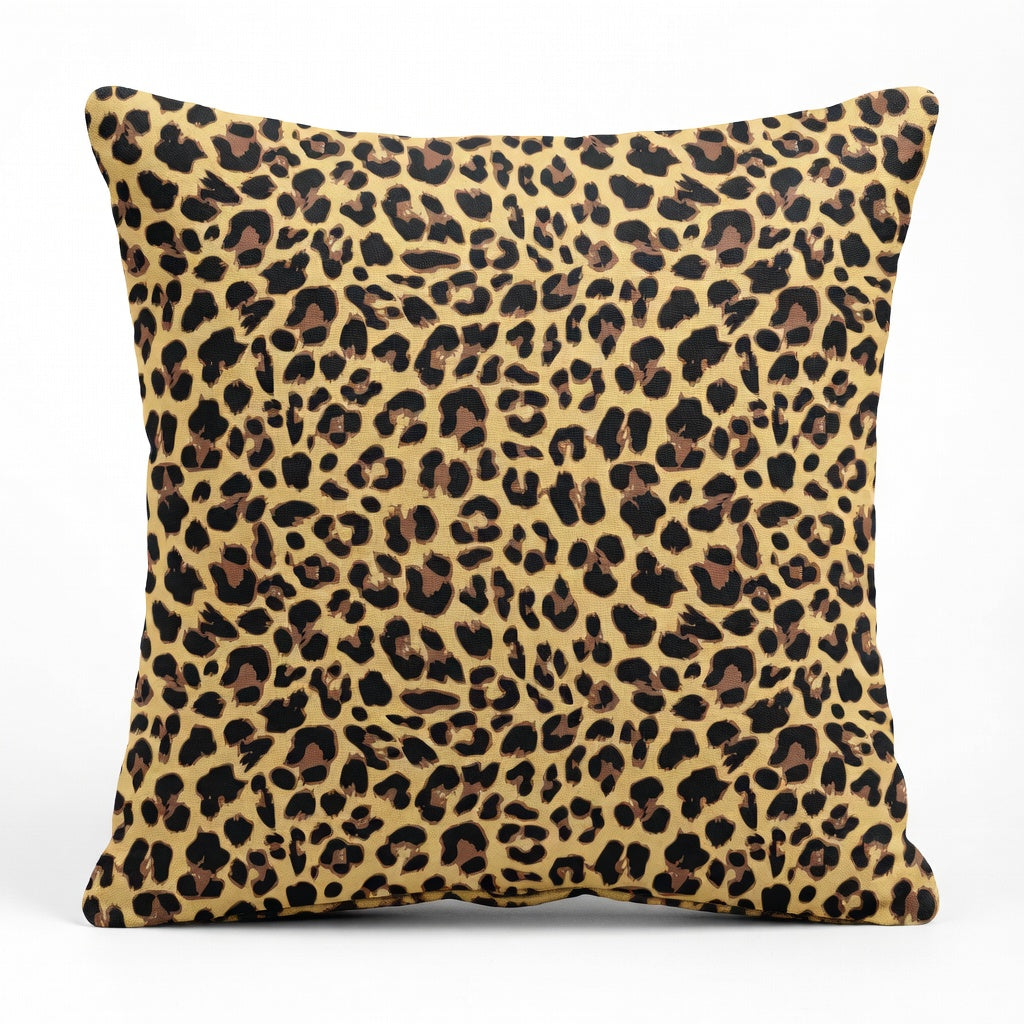 Housse de Coussin Léopard Polyester pour un Intérieur Raffiné