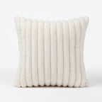 Housse de Coussin Tricotée Polyester Blanche