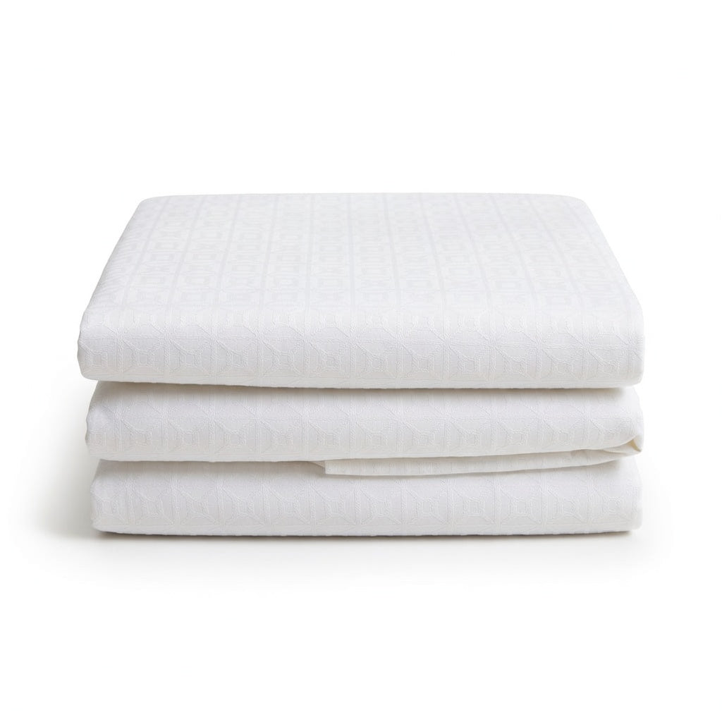 Drap Housse Coton Polyester Blanc Confort Absolu