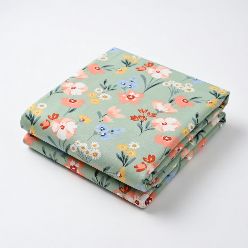 Drap Housse Fleuri Polyester - Douceur Luxueuse pour Matelas