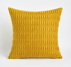 Housse de Coussin Velours Côtelé Jaune Chic