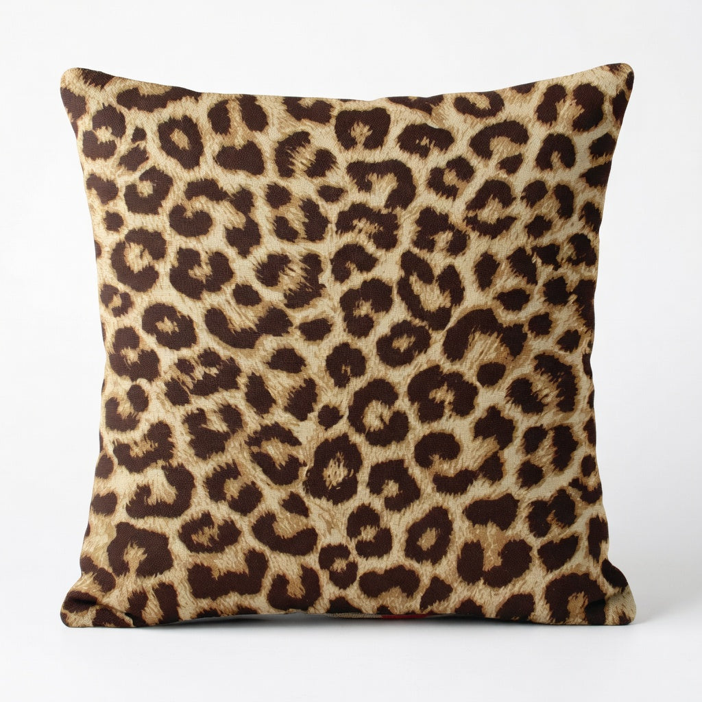 Housse de Coussin Léopard Polyester - Douceur et Raffinement