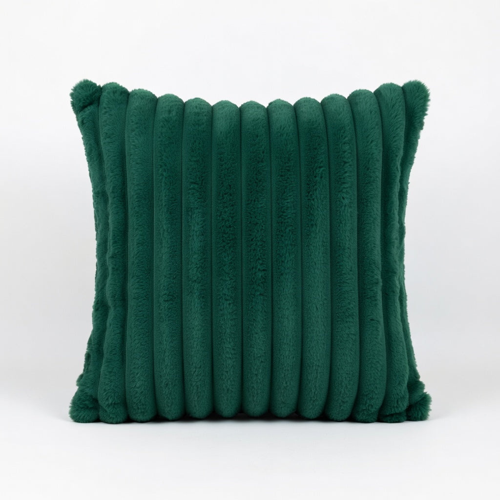 Housse de Coussin Polyester Tricoté Verte