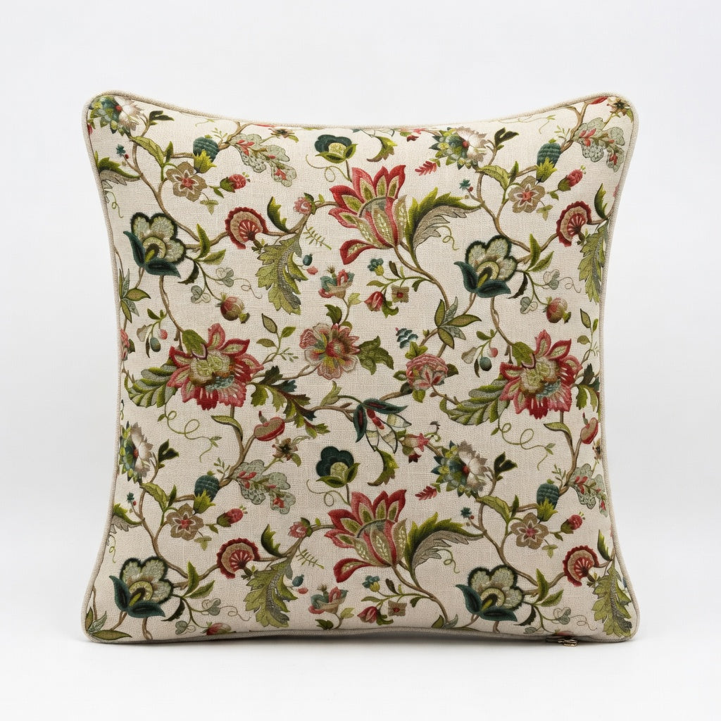Housse de Coussin Plush Imprimée Florale pour Canapé Élégant