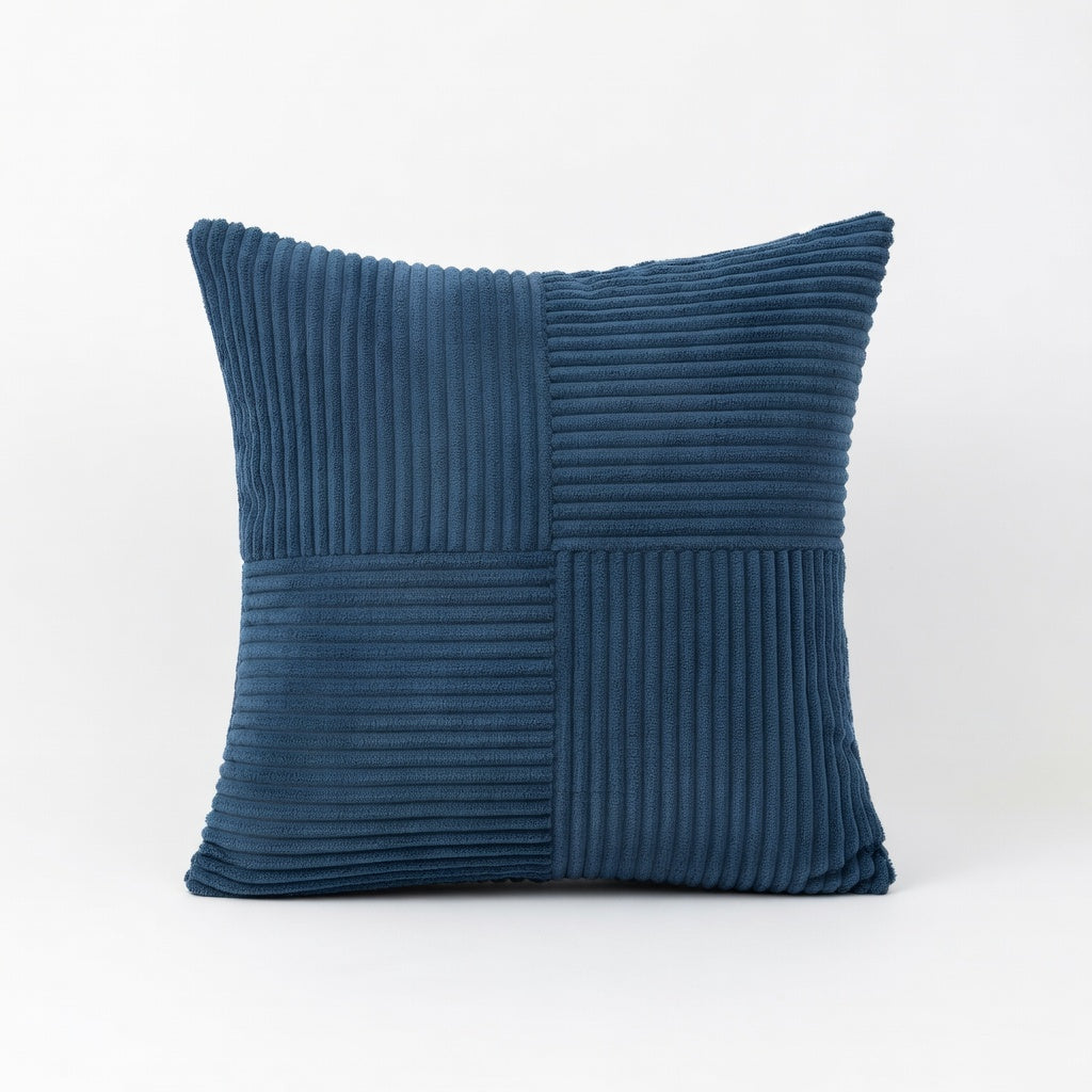 Housse de Coussin Corduroy Rayée Teal