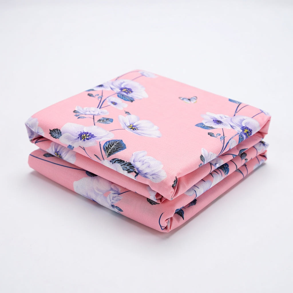 Drap Housse Fleuri Polyester Doux et Respirant