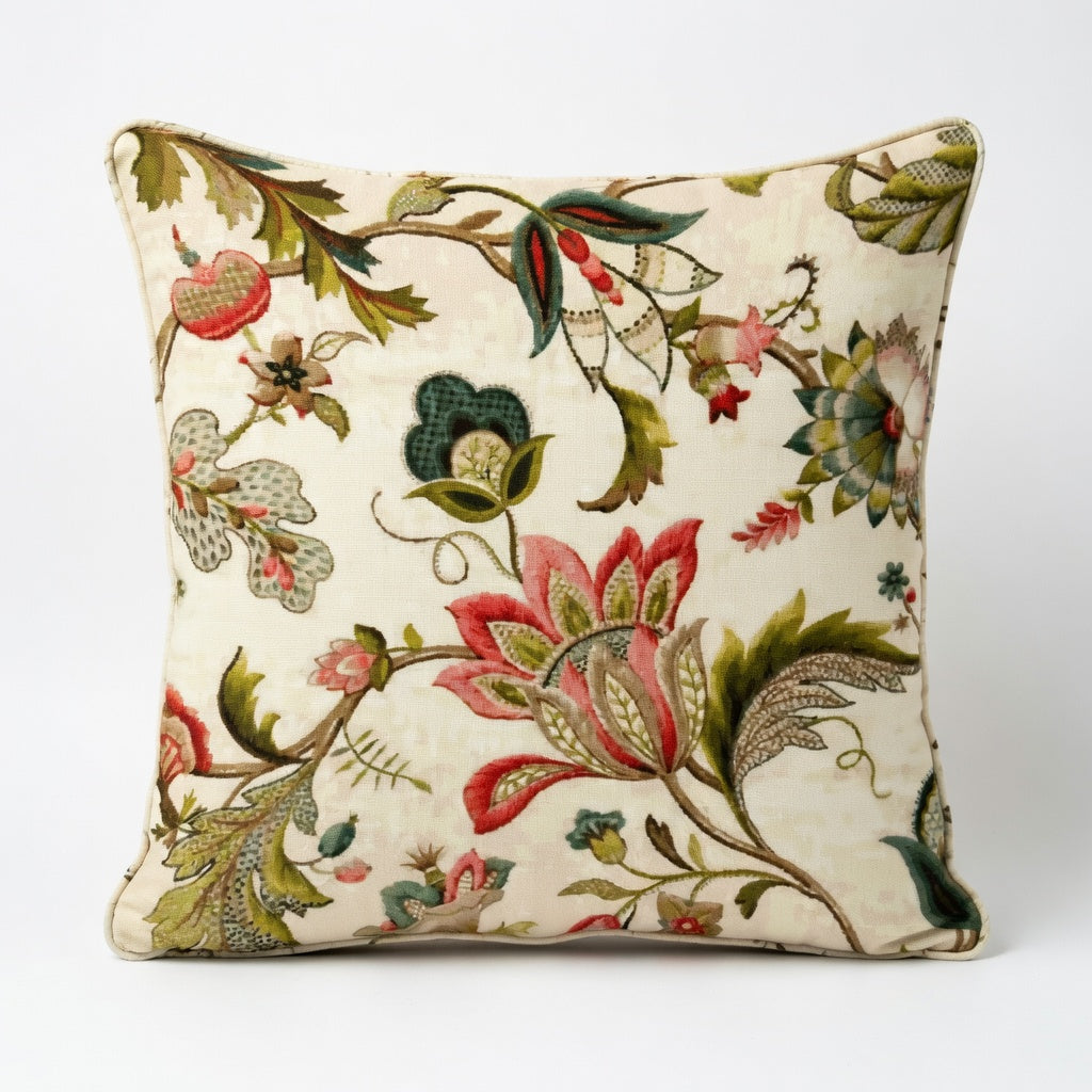 Housse de Coussin Fleurie en Peluche - Confort Luxueux au Quotidien