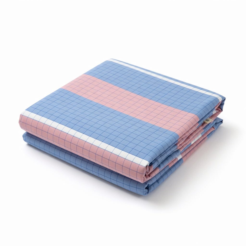 Drap Housse Coton - Rayé Confort et Douceur Naturelle
