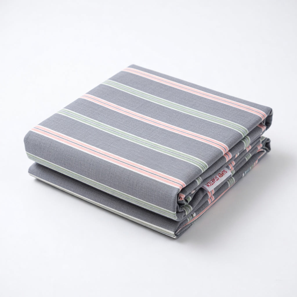 Drap Housse Coton Rayé Confort Absolu