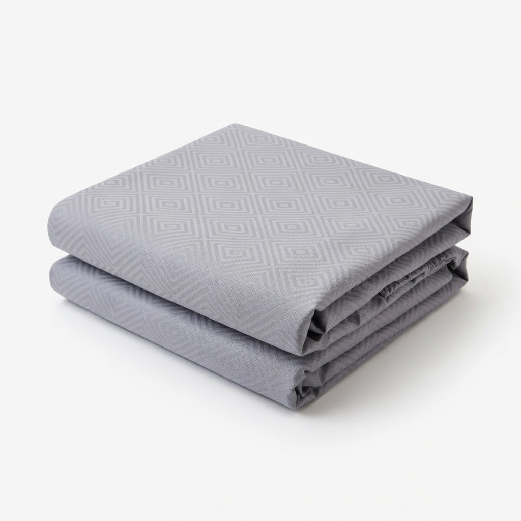 Drap Housse Gris Uni Coton Polyester Confort Premium