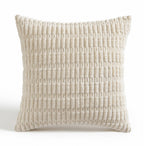Housse de Coussin Velours Côtelé Beige Boho Premium