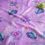 Drap Housse Fleuri Violet Doux et Respirant pour Lit